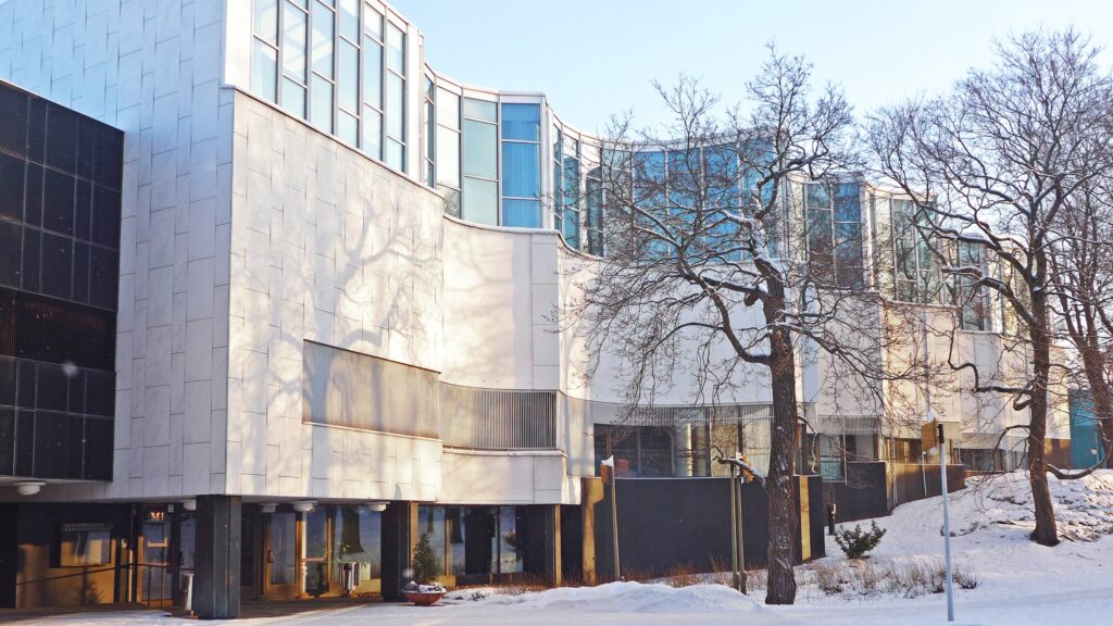 Finlandia-huset i Helsingfors.