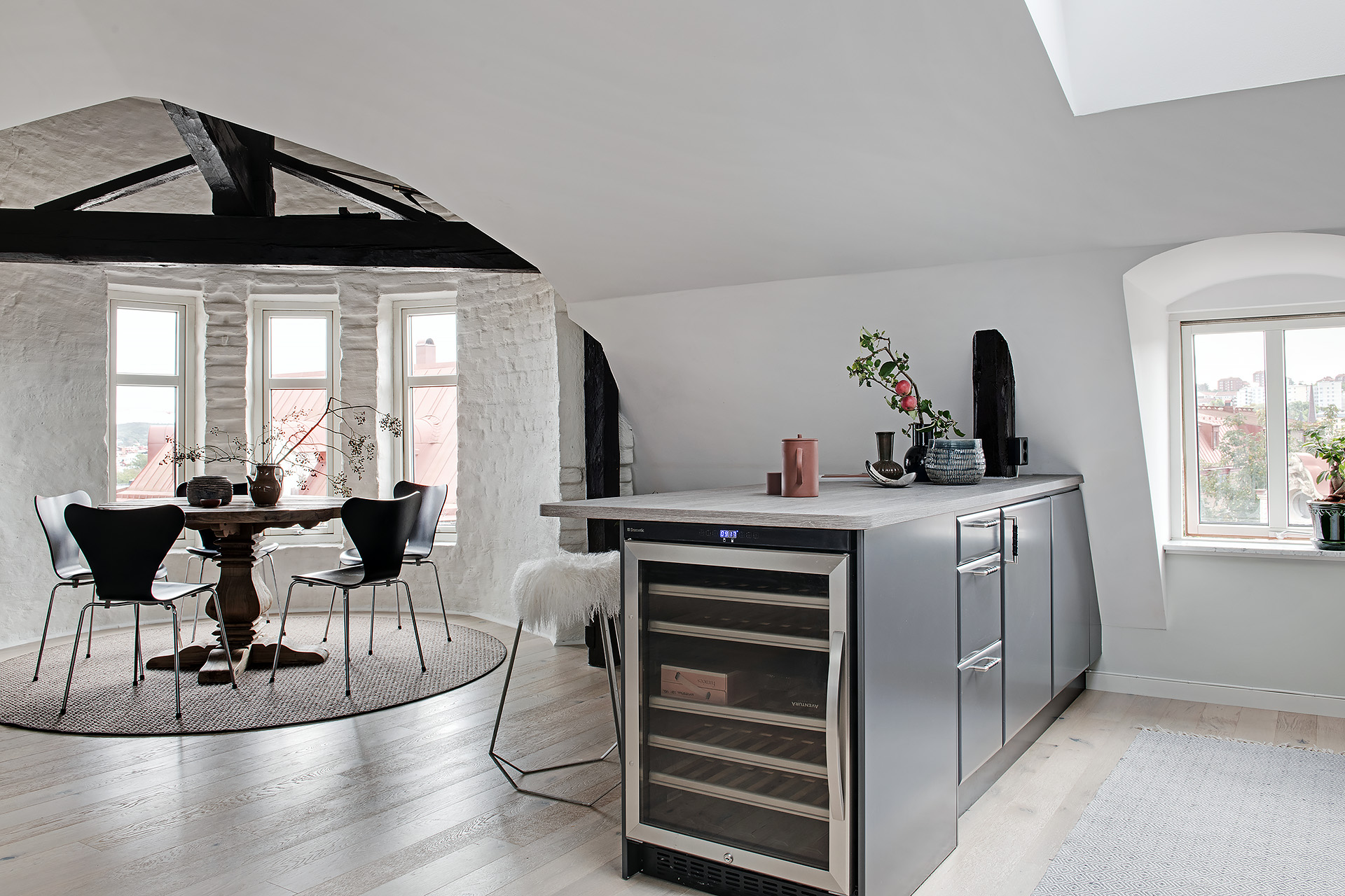 Kök med snedtak – inspiration - Maria Soxbo